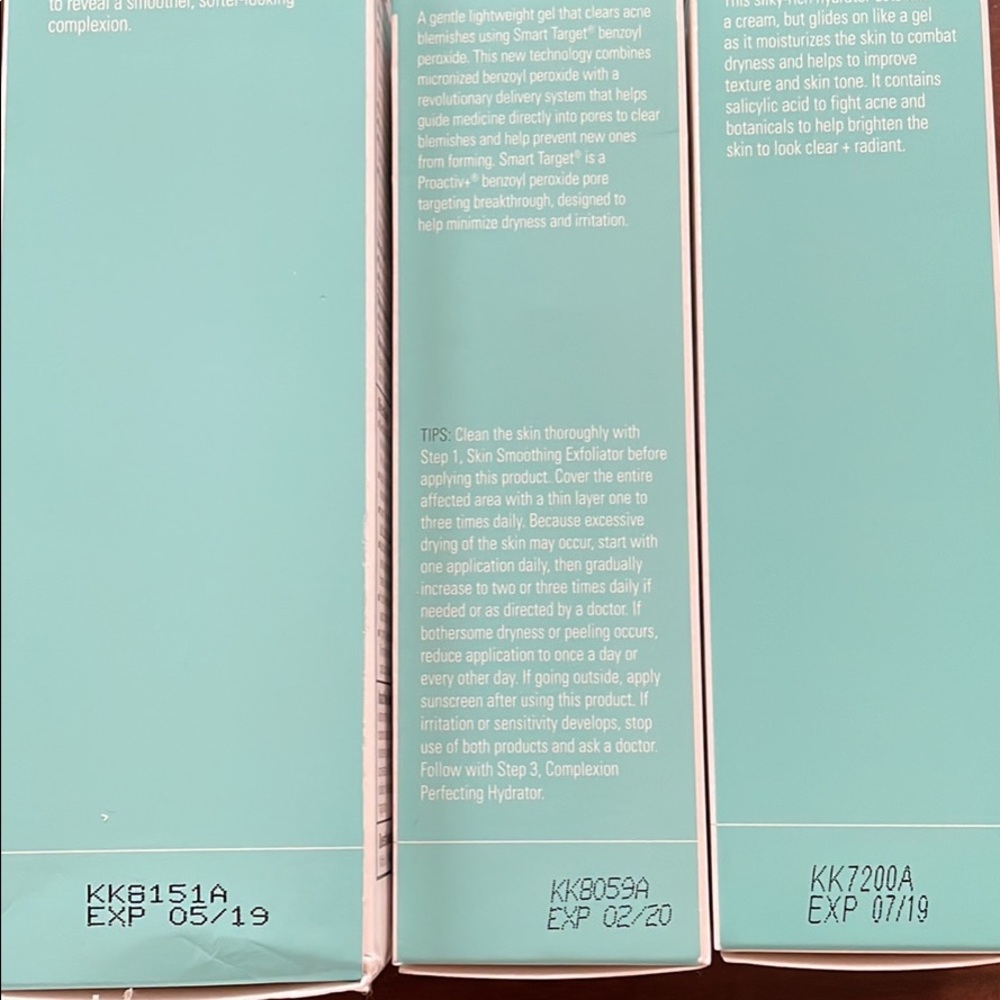 3 part system plus one pore targeting treatment (exp 2019) not pictured